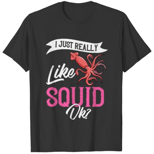 Squid Fish Octopus Kraken Marine Biology T-shirt