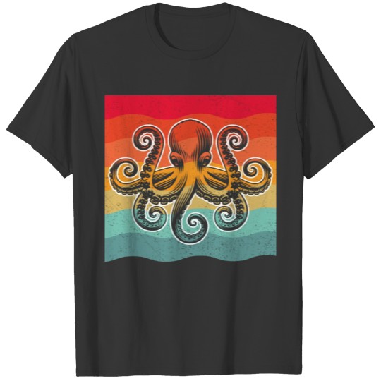 Octopus Retro Vintage T Shirts