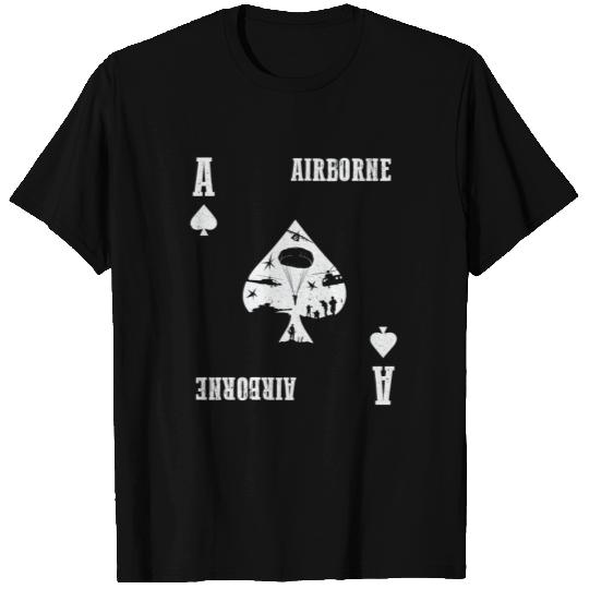 Airborne Army Paratrooper Ace Card T Shirts