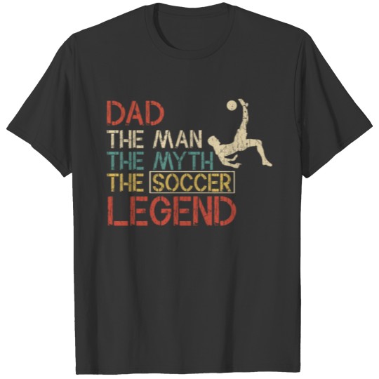 Dad Soccer Player Retro Fathers Day T-shirt