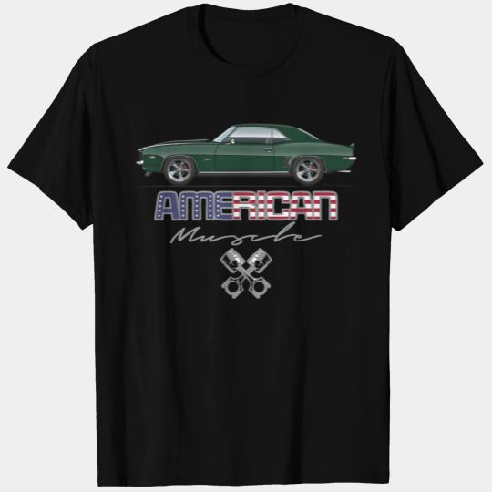 American Muscle Dark Green T Shirts