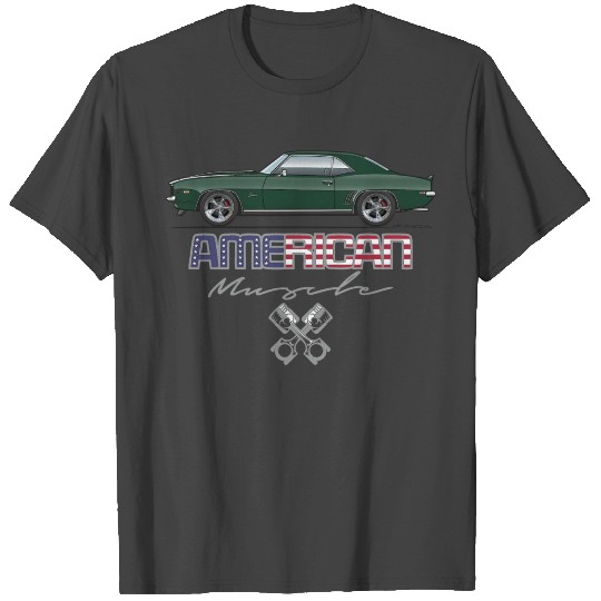American Muscle Dark Green T Shirts