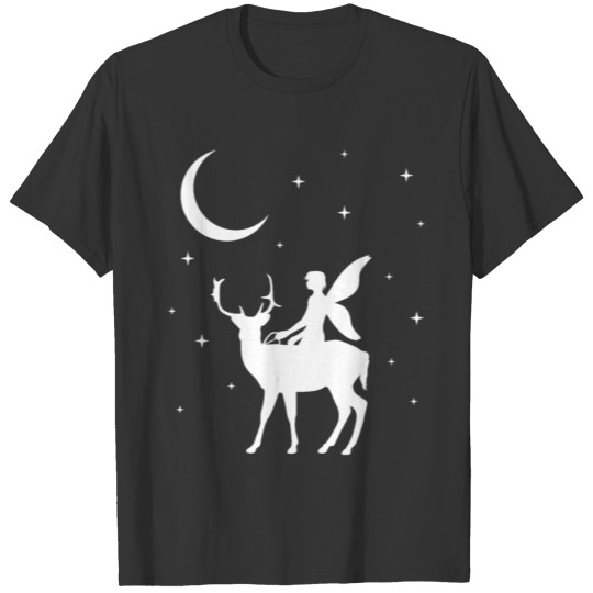 Magic Fairy Deer Fairytale Women Girls Gift T-shirt