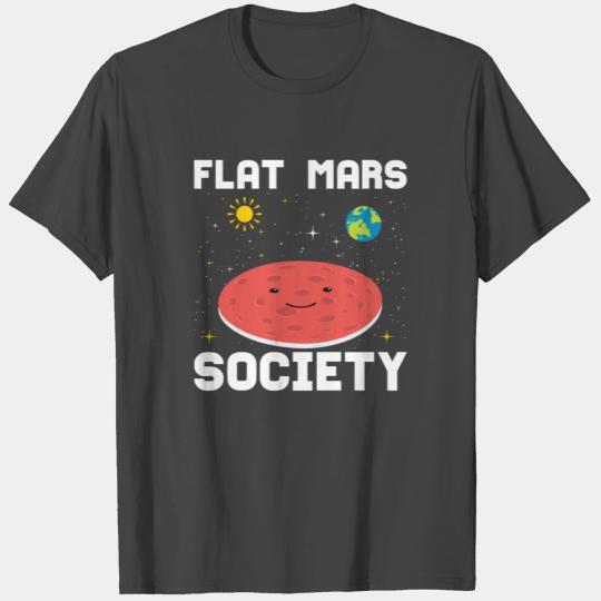 Flat Mars Society Planets Astronomy Space T Shirts