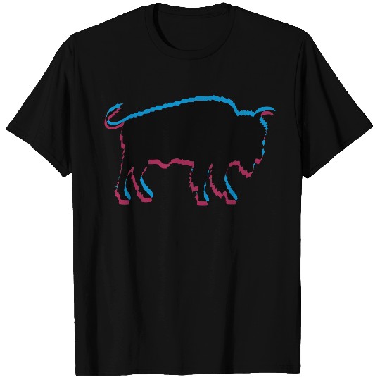 3D Bison Silhouette T Shirts