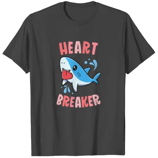 Heart Breaker Funny Valentines Day Kawaii Shark T Shirts