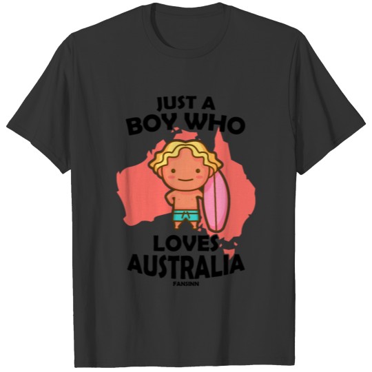 Just A Boy Who Loves Australia T-shirt