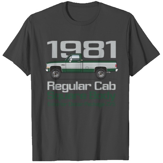 1981 Dark Green and Gray T Shirts