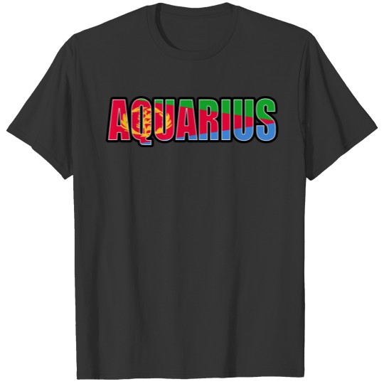 Aquarius Eritrean Horoscope Heritage DNA Flag T-shirt