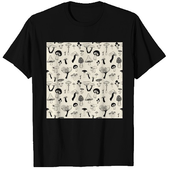 Cottagecore Vintage Mushroom Pattern T Shirts