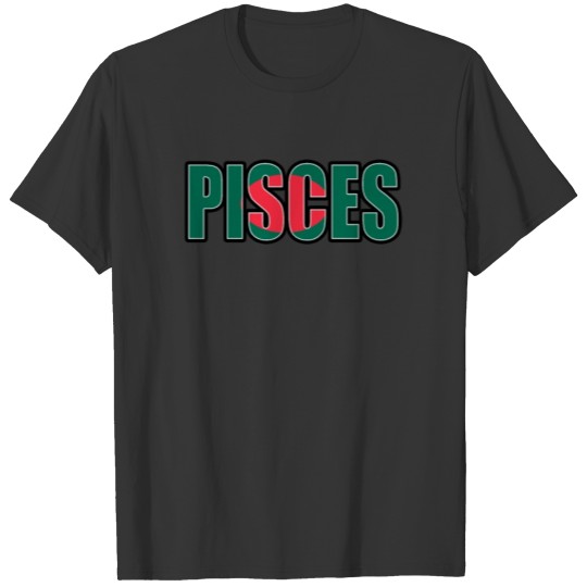 Pisces Bangladeshi Horoscope Heritage DNA Flag T-shirt