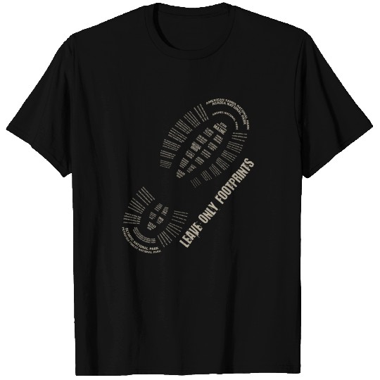 Leave only Footprints, Nature Lover T Shirts