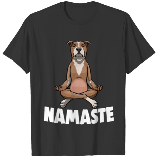 Namaste Yoga Pug T-shirt