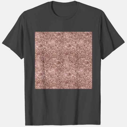 Luxury Rose Gold Glitter Pattern T Shirts