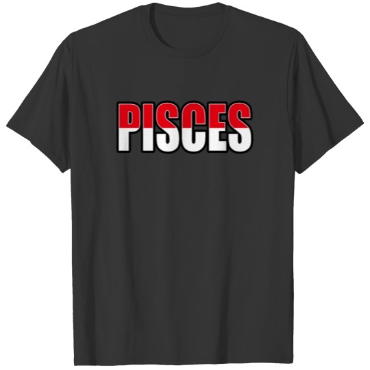 Pisces Indonesian Horoscope Heritage DNA Flag T-shirt