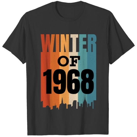 Winter City Retro vintage cool design T-shirt