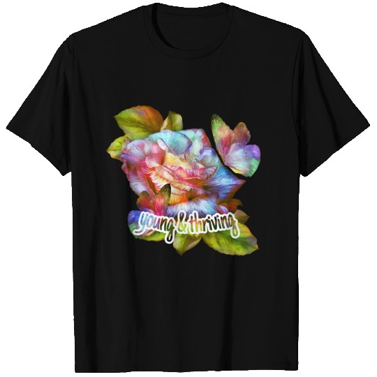 Youngand thriving colorful flower T Shirts