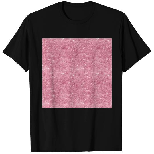 Luxury Pink Sparkly Sequin Pattern T Shirts