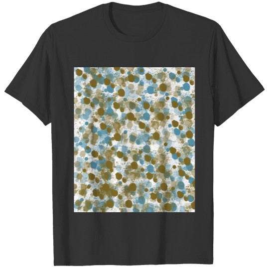 Blue and Brown watercolor stain pattern T Shirts