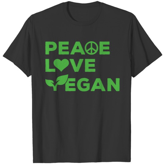 Peace love vegan T-shirt