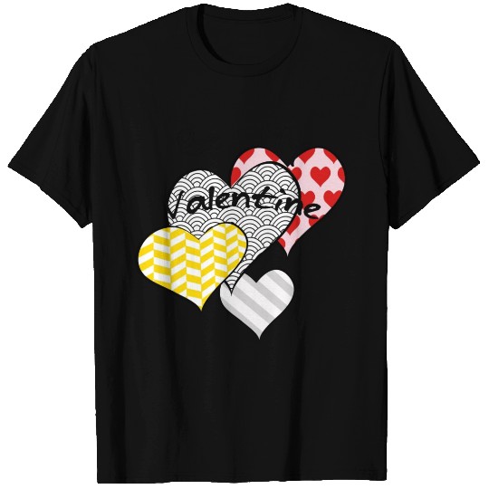 Be My Valentine Patterned Hearts light T Shirts