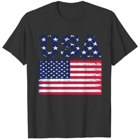 USA Name With American Flag For Americans And Who T-shirt