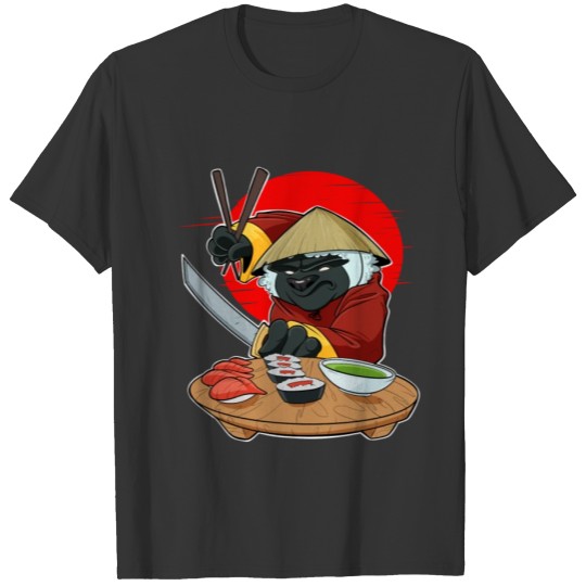 Samurai Sushi Sheep Japanese Food I Maki Lover T-shirt