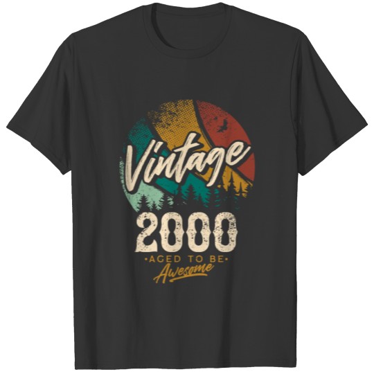 Vintage 2000 Birthday 22 Years Gift bday T-shirt
