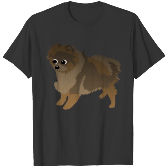 Avery Cartoon Sable Pomeranian 2 T-shirt