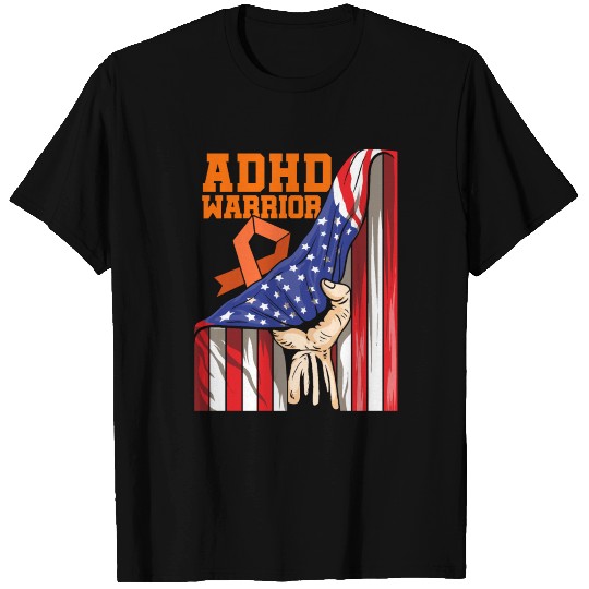 ADHD Awareness USA Attention Deficit Warrior T Shirts