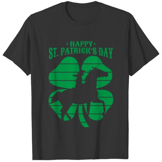 Happy St Patricks Day Horse Girl T Shirts