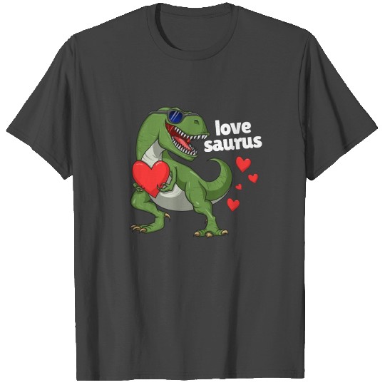 Lovesaurus Girls Boys Kids TRex Dino Valentines T Shirts