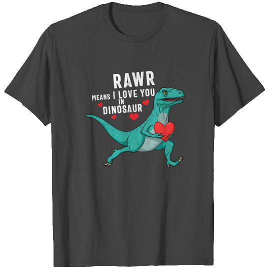 Rawr Means I Love You In Dinosaur T-Rex Valentines T Shirts