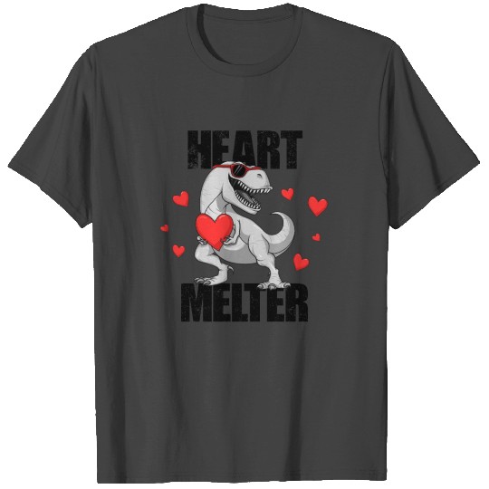 Heart Melter T-Rex Valentines Day Boys Dinosaur T Shirts