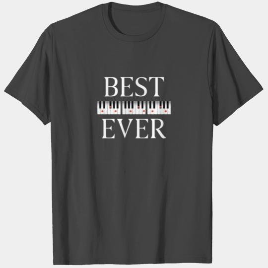 Funny Vintage Fathers Day Best Dad Ever Piano T Shirts