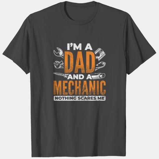 Garage Dad And Mechanic Scares Car Tuning T Shirts