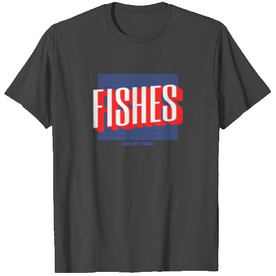 Fish Typography T Shirts