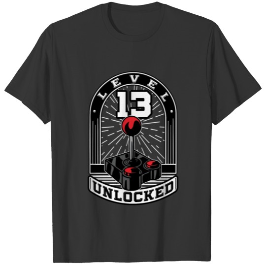 Level 13 Unlocked Gaming & 13th Birthday Gift T-shirt