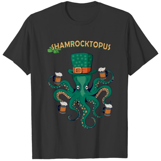 Shamrocktopus Irish Gift, St Patricks Day Octopus T Shirts