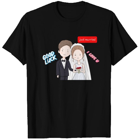 Just married the bride and groom T Shirts