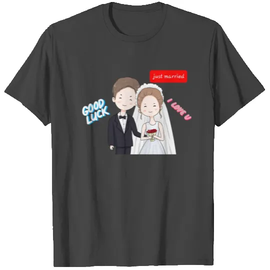 Just married the bride and groom T Shirts