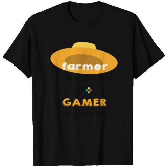 farmer by day gamer by night T Shirts