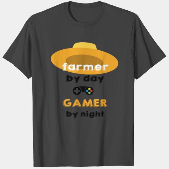 farmer by day gamer by night T Shirts