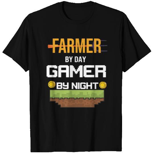 farmer by day gamer by night T Shirts