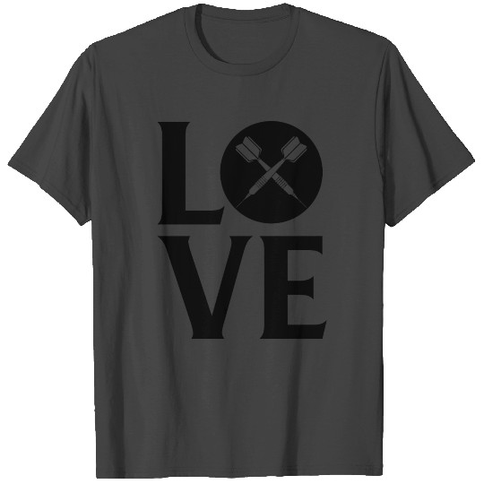 LOVE dart player darts arrow arrows game Dart Team T Shirts