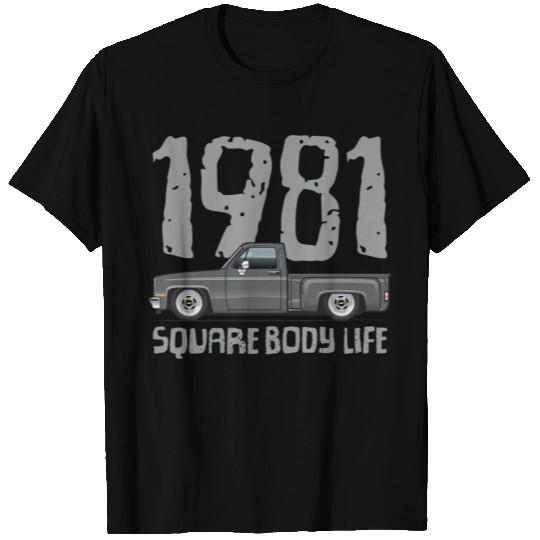 1981 Square Body Life Dark Gray T Shirts