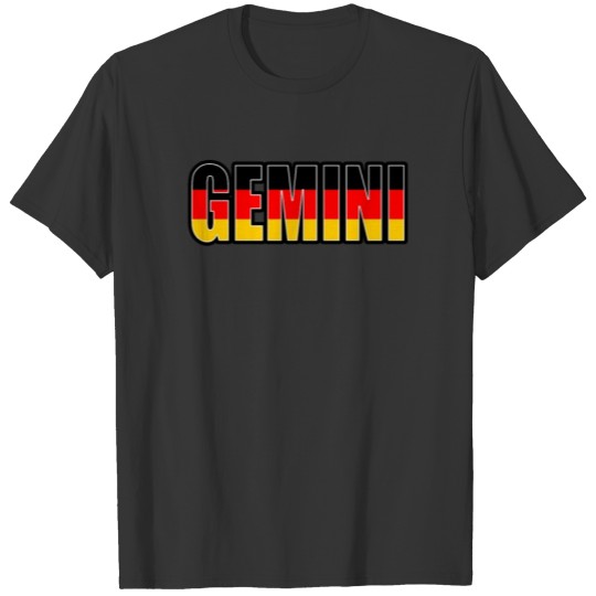Gemini German Horoscope Heritage DNA Flag T-shirt