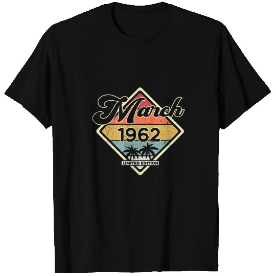Vintage 80s March 1962 60th Birthday Gift Idea T Shirts