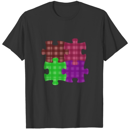checkered puzzles T-shirt
