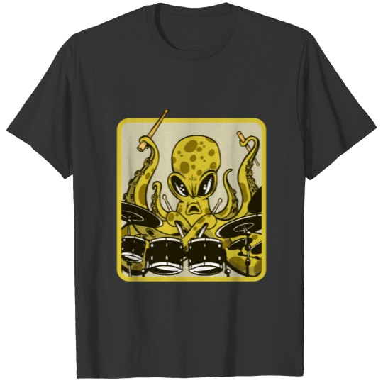 Kraken Drumming Octopus Tentacle for a Drummer T-shirt